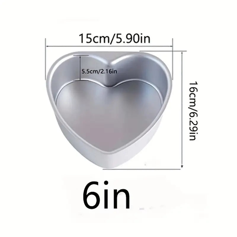 moldes en forma de corazón 6"