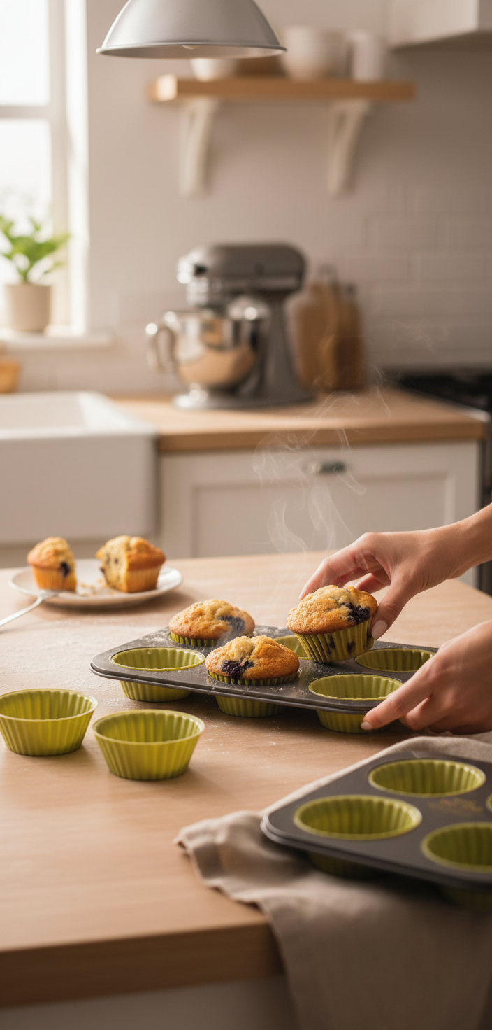 Moldes en uso en cocina moderna