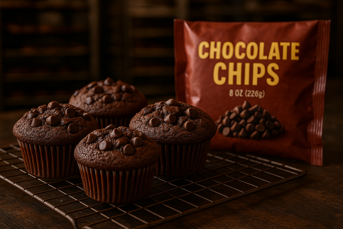 Muffins con chispas de chocolate