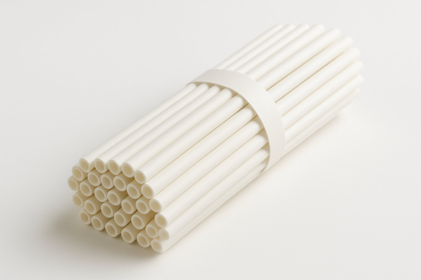 Paquete de palitos de papel blanco