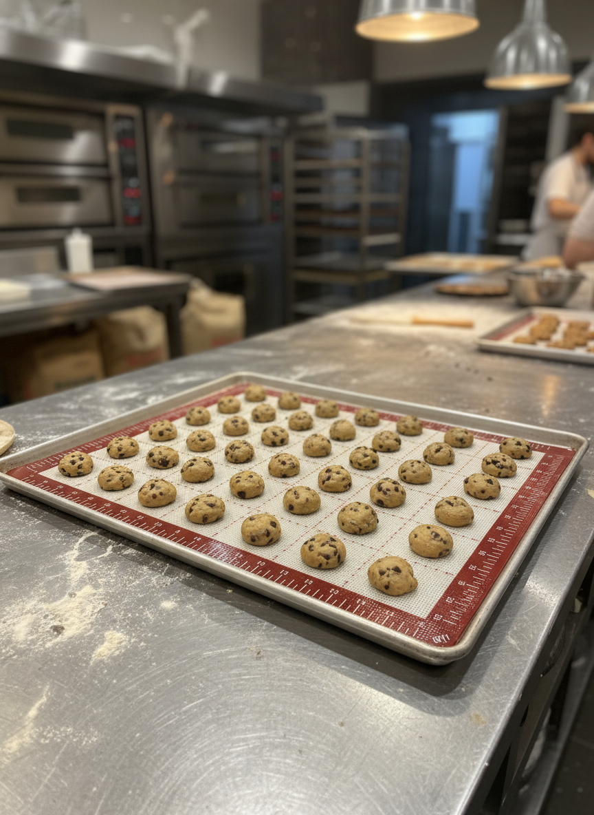 Preparando galletas con guía de medidas