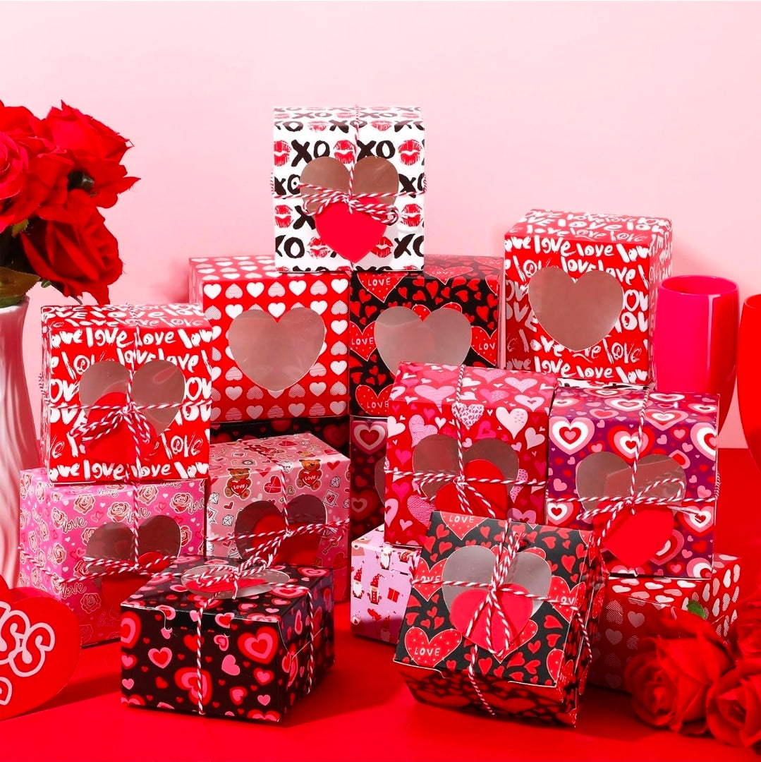 Cajas de Regalo para Repostería de San Valentín: recibirás 50 cajas 5X3