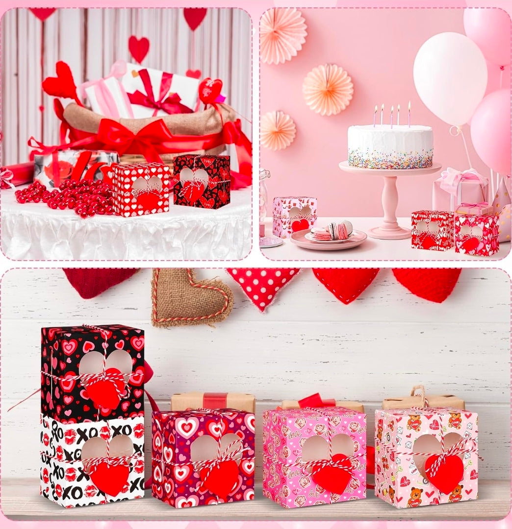 Cajas de Regalo para Repostería de San Valentín: recibirás 50 cajas 5X3