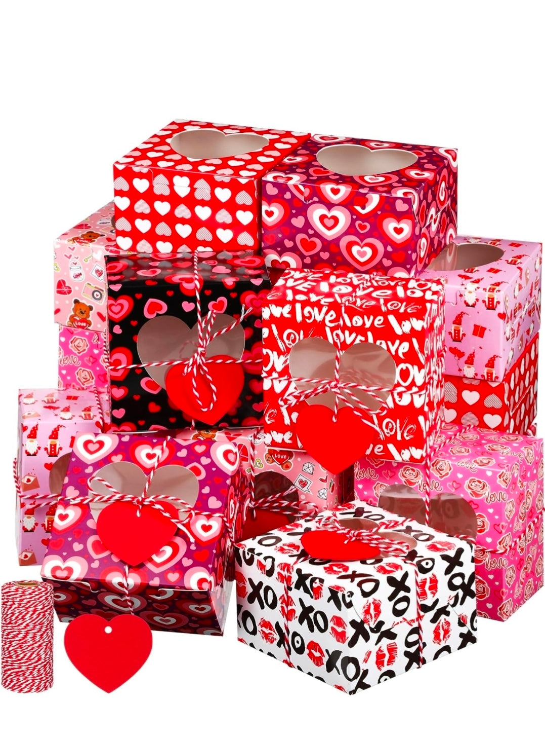 Cajas de Regalo para Repostería de San Valentín: recibirás 50 cajas 5X3