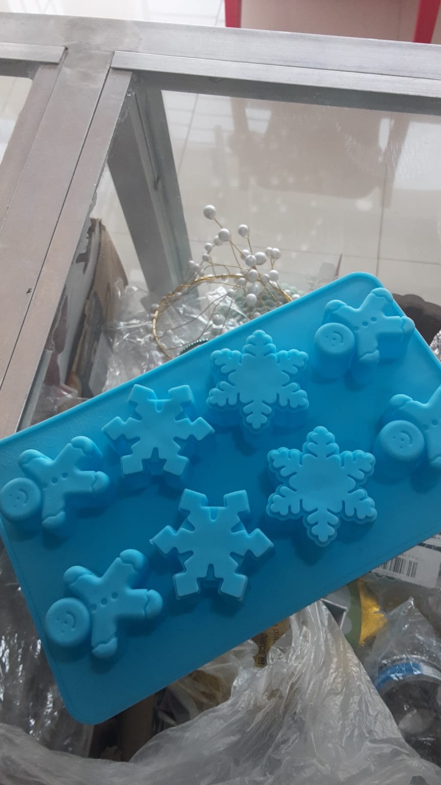 Molde de silicona  copo de nieve