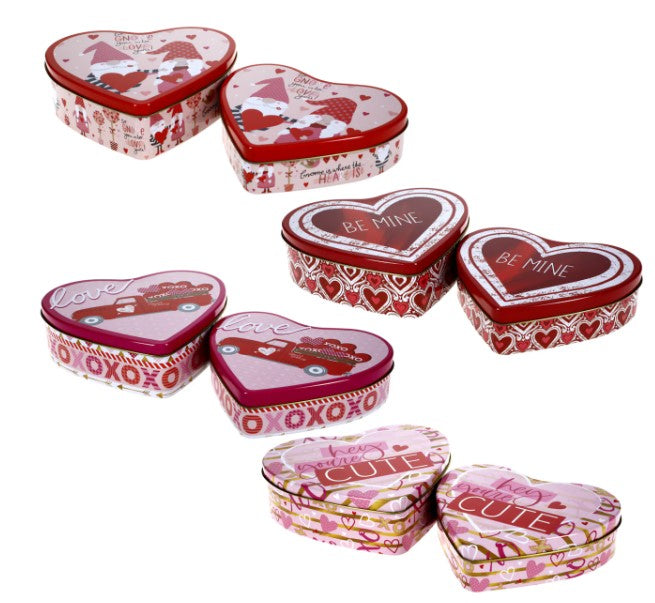 Latas para San Valentin de forma de Corazon