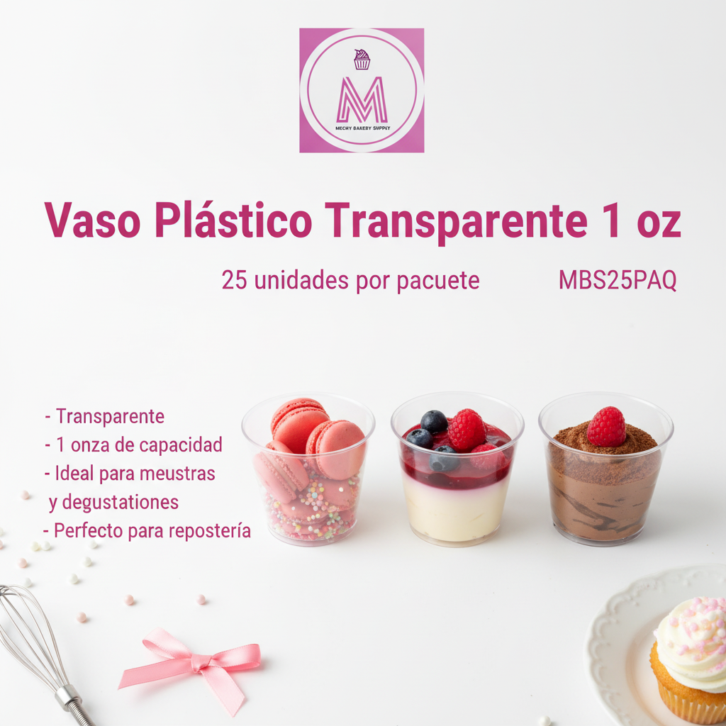 Vaso Plástico Transparente - Imagen para Redes Sociales