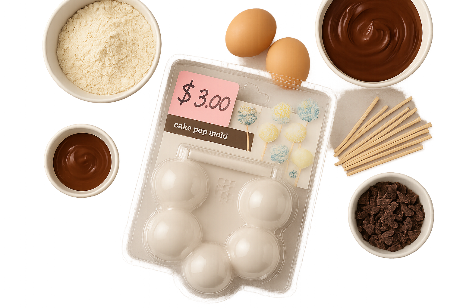 Vista flat lay con ingredientes