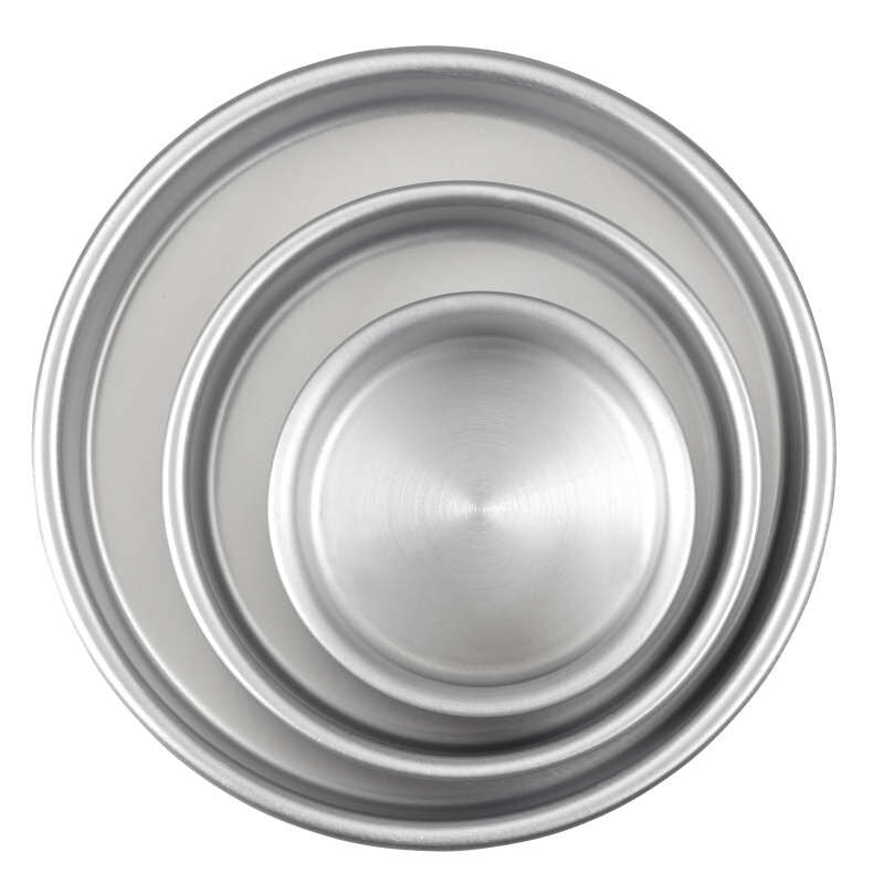 Moldes para pasteles redondos de aluminio, juego de 3 piezas con moldes para pasteles de 8, 6 y 4 pulgadas