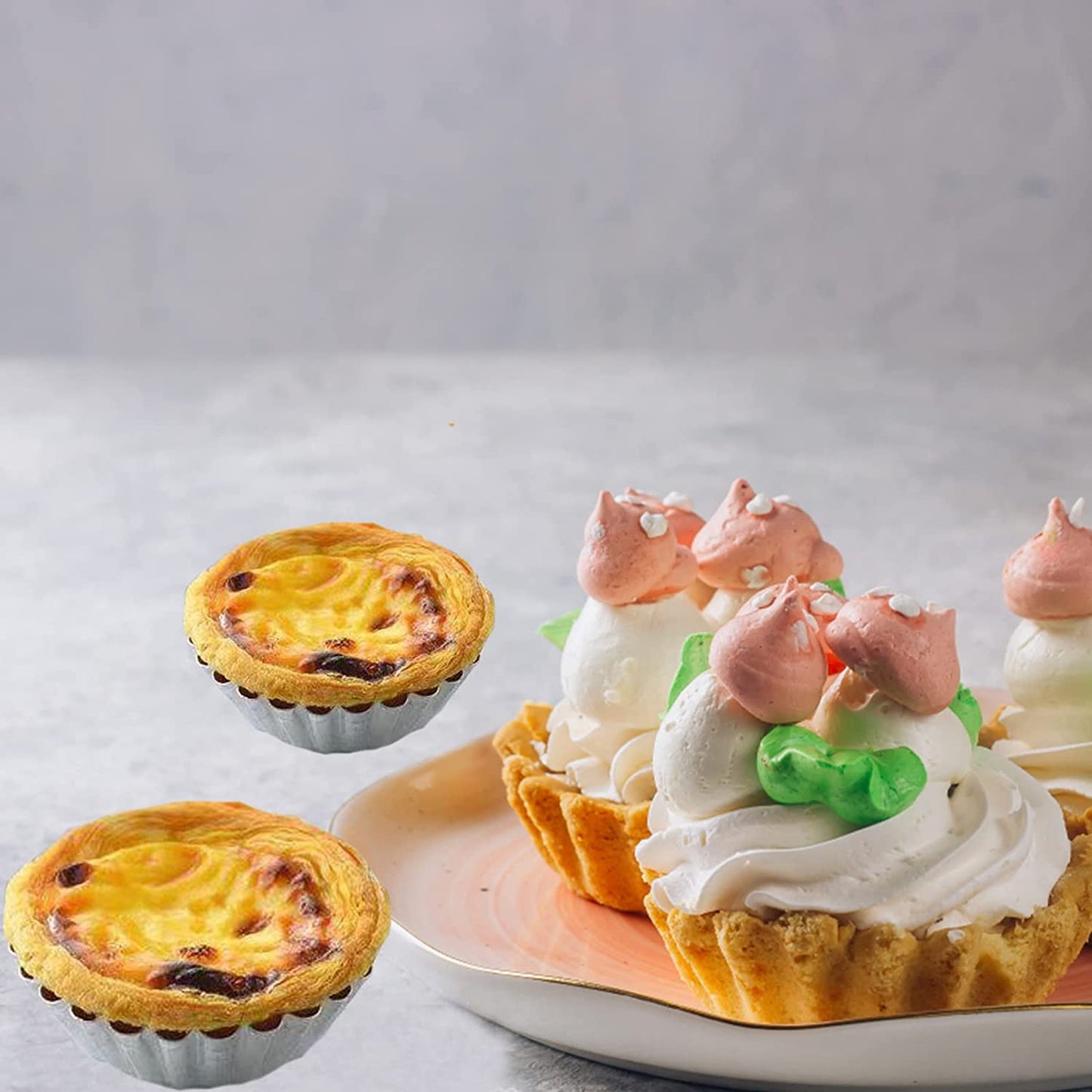 Moldes para tartas de huevo, paquete de 10 unidades