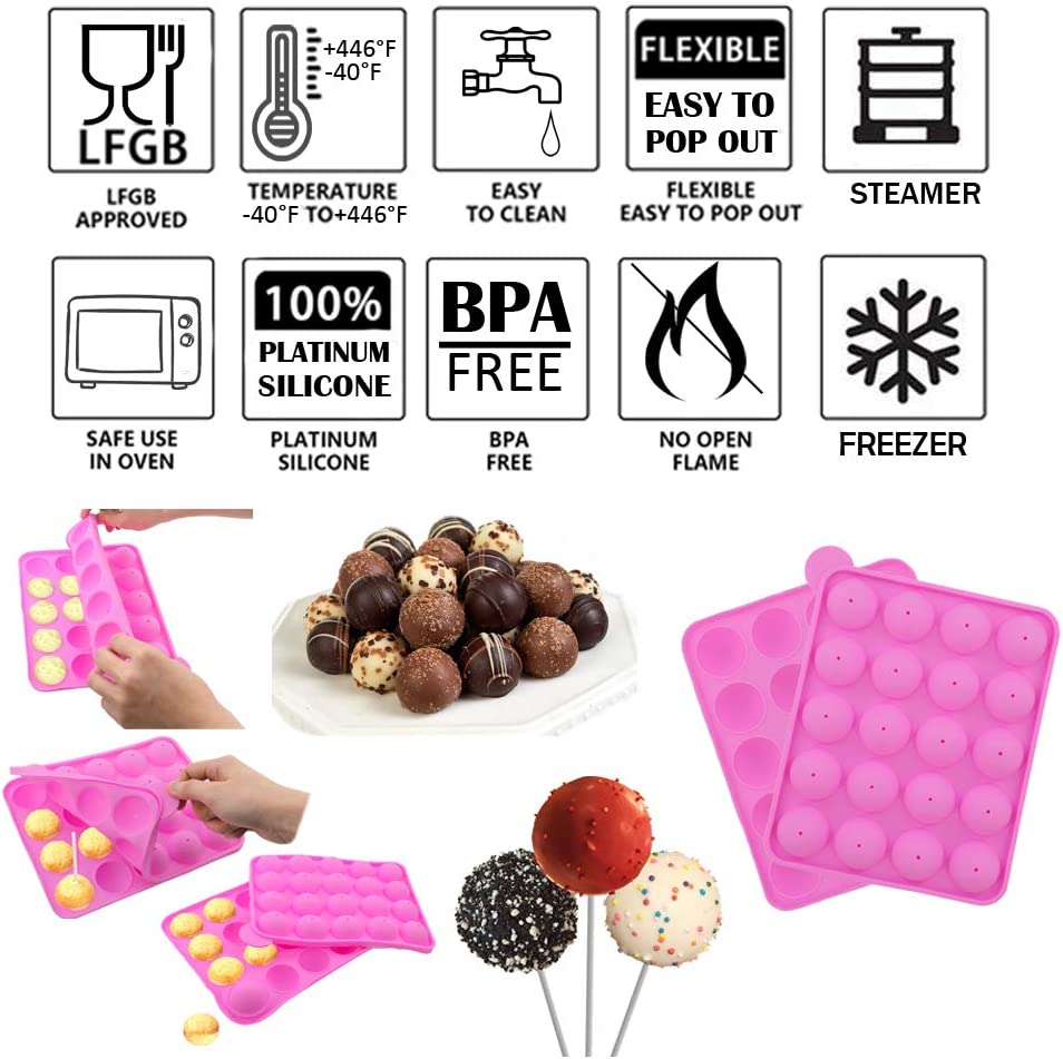 Molde de Silicona para Cake Pop, 20 Cavidades