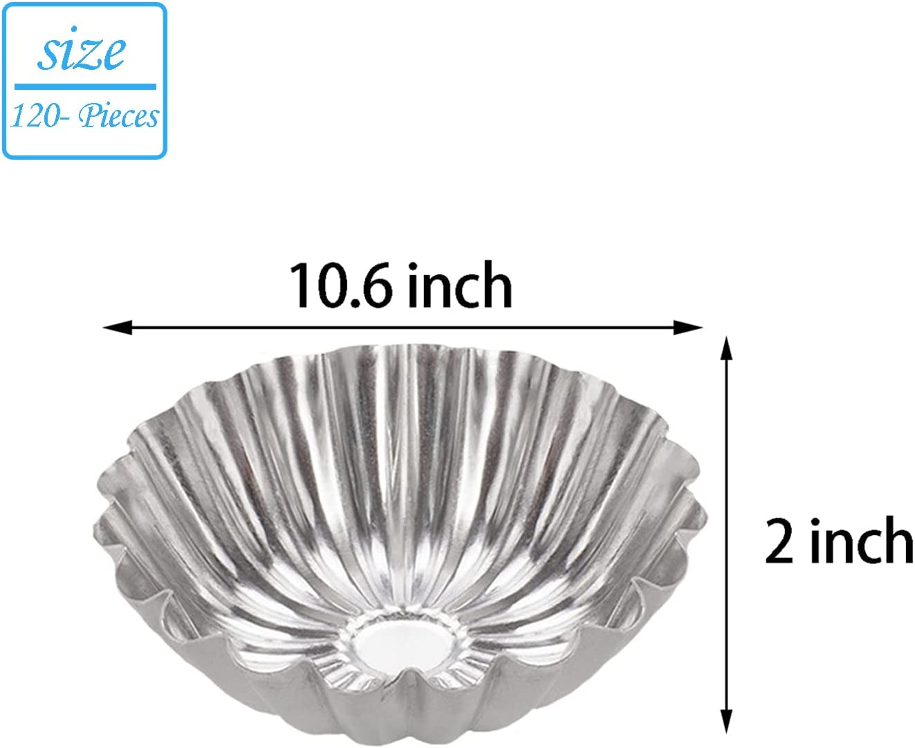 Moldes para tartas de huevo, paquete de 10 unidades