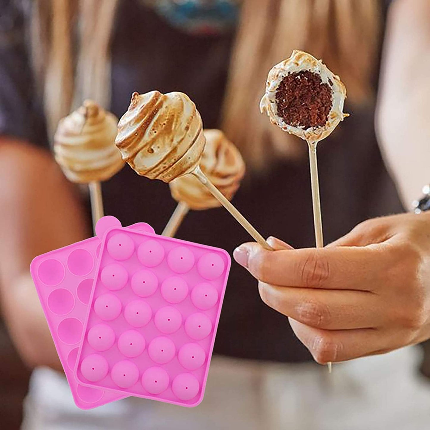 Molde de Silicona para Cake Pop, 20 Cavidades