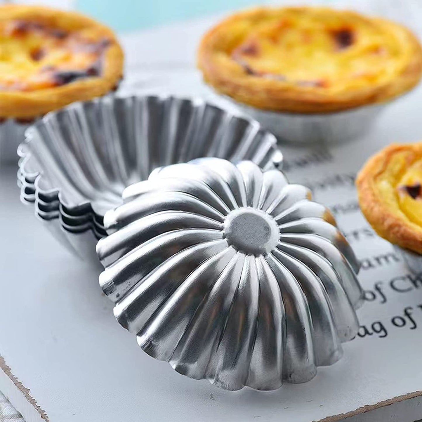Moldes para tartas de huevo, paquete de 10 unidades