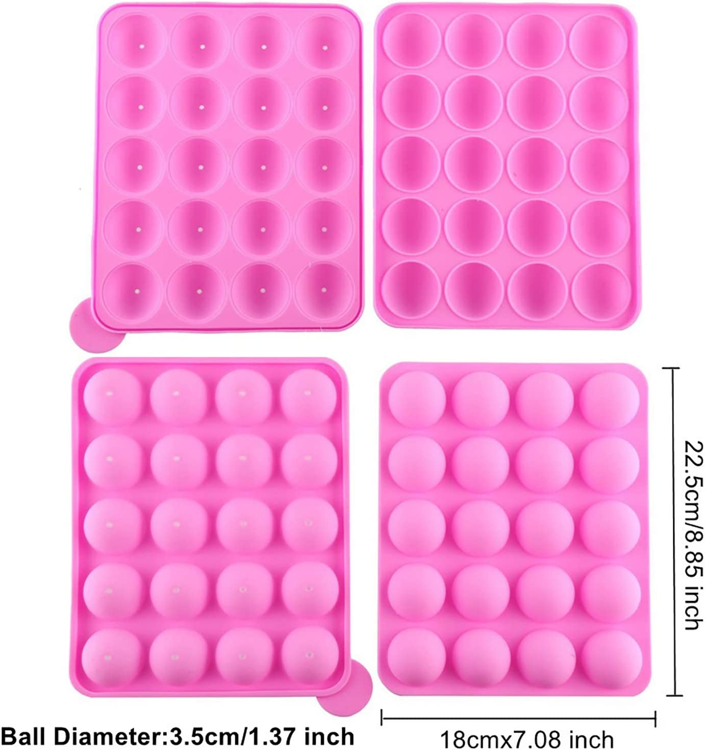 Molde de Silicona para Cake Pop, 20 Cavidades