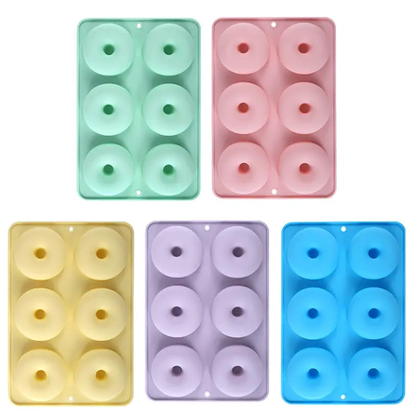 molde de silicon para rosquillas de 6 cavidades