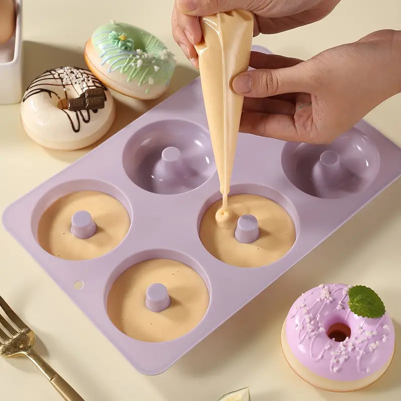 molde de silicon para rosquillas de 6 cavidades