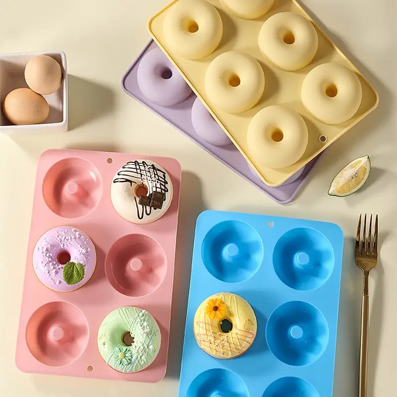 molde de silicon para rosquillas de 6 cavidades