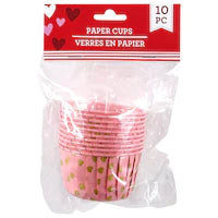 Tazas de papel para muffins del día de San Valentín 10 pc